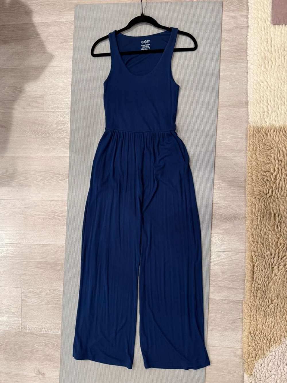 Imbodhi Hana Jumpsuit, Ribbed Lapis, Small